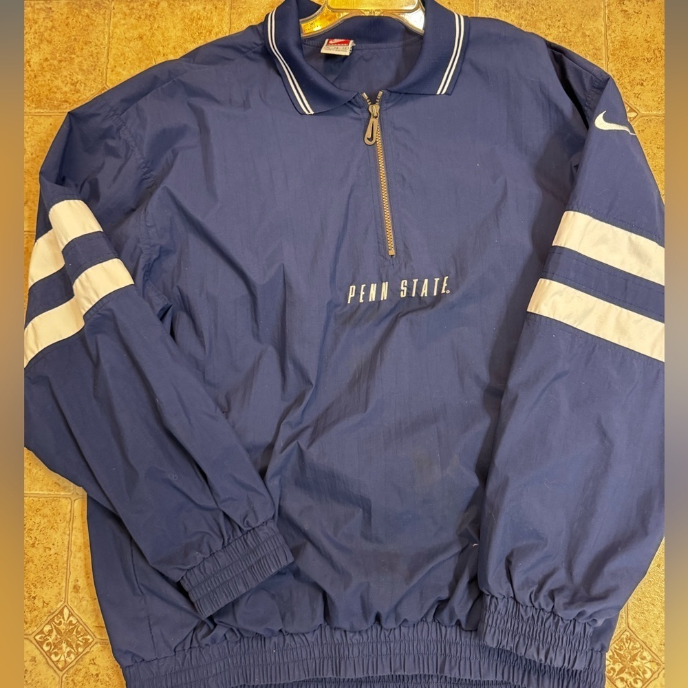 VTG 90s Nike NCAA Penn State Nittany Lions 1/4 Zip Pullover Jacket Adult XL - Picture 2 of 14
